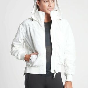 Athleta PT. REYES Bomber ~~ WHITE ~~ Size Small Excellent Condition